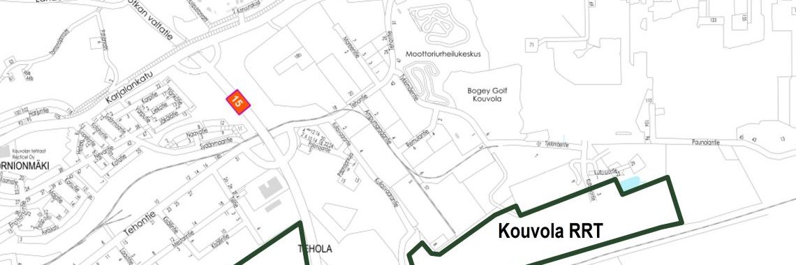 KCY ja Kouvola RRT -terminaalit sijaitsevat Kouvolan Teholassa VT15:n länsi- ja itäpuolilla.